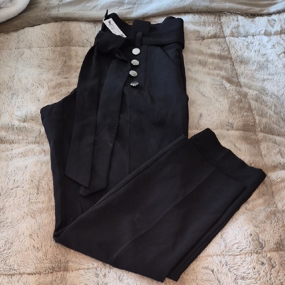 New York & Company Pants - New York & Company Black Buttoned Trousers